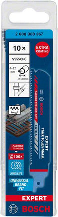 Bosch EXPERT Thick Tough Metal S 955 CHC Lama per seghetto alternativo 150 mm 10 pz. ( 2608900367 ) Carbide Technology
