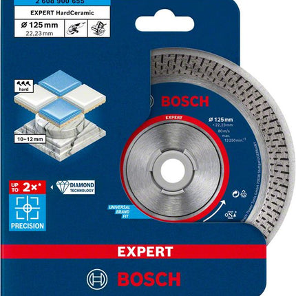 Bosch EXPERT Disco diamantato in ceramica dura 125 x 22,23 mm 1 pz. ( 2608900655 ) Tecnologia diamantata