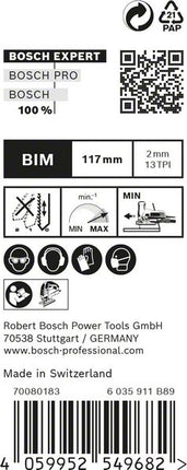 Bosch EXPERT Hardwood 2 side clean T 308 BFP Stichsägeblatt 117 mm 25 Stk. ( 2608901181 ) Bi-Metall