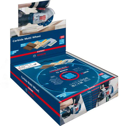 Bosch EXPERT Carbide Multi Wheel X-LOCK Disco da taglio 125 mm x 22,23 mm - 10 pz. ( 2608901195 ) Carbide Technology
