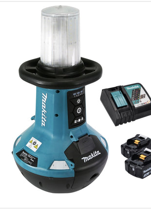 Makita DML 810 RF luz de área LED con batería 18 / 36 V (2 x 18 V) 5500 lm IP54 + 2x baterías 3,0 Ah + cargador