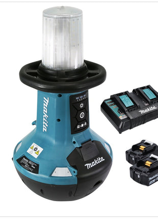 Makita DML 810 PF éclairage de zone LED sur batterie 18 / 36 V (2 x 18 V) 5500 lm IP54 + 2x batteries 3,0 Ah + double chargeur