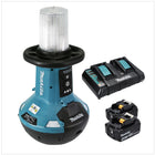 Makita DML 810 PM lampada LED a batteria 18 / 36 V ( 2 x 18 V ) 5500 lm IP54 + 2x batteria 4,0 Ah + doppio caricabatterie