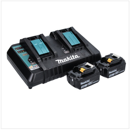 Makita DML 810 PM lampada LED a batteria 18 / 36 V ( 2 x 18 V ) 5500 lm IP54 + 2x batteria 4,0 Ah + doppio caricabatterie
