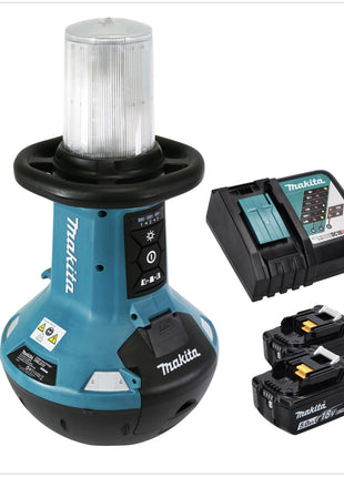 Makita DML 810 RT Akumulatorowy naświetlacz LED 18 / 36 V ( 2 x 18 V ) 5500 lm IP54 + 2x akumulator 5,0 Ah + ładowarka