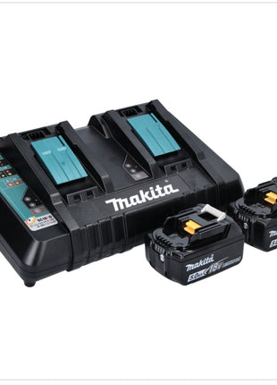 Makita DML 810 PT Akku LED Flächenlicht 18 / 36 V ( 2 x 18 V ) 5500 lm IP54 + 2x Akku 5,0 Ah + Doppelladegerät