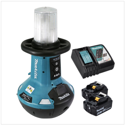Makita DML 810 RG Luce LED a batteria 18 / 36 V ( 2 x 18 V ) 5500 lm IP54 + 2x batteria 6,0 Ah + caricabatteria