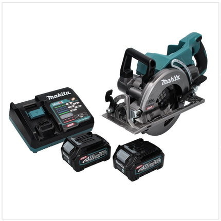 Makita RS 001 GD2 Sega circolare a batteria 40 V max. 185 mm Brushless + 2x batteria 2,5 Ah + caricabatteria