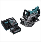 Makita RS 001 GM1 Akku Handkreissäge 40 V max. 185 mm Brushless + 1x Akku 4,0 Ah + Ladegerät