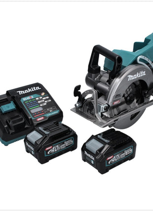 Sierra circular manual a batería Makita RS 001 GM2 40 V máx. 185 mm sin escobillas + 2 baterías 4,0 Ah + cargador