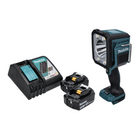 Makita DML 812 RF Lampe de chantier avec LED 18 V 1250 lm + 2x Batteries 3,0 Ah + Chargeur