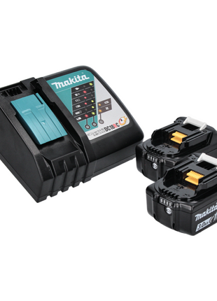 Makita DML 812 RF Lampe de chantier avec LED 18 V 1250 lm + 2x Batteries 3,0 Ah + Chargeur