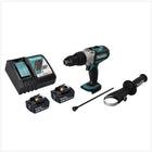 Makita DHP451RT Perceuse-visseuse à percussion 80Nm 18V + 2x Batteries 5,0 Ah + Chargeur