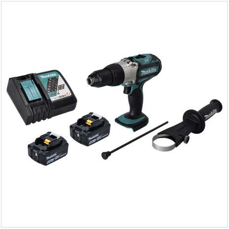 Makita DHP 451 RG Perceuse-visseuse à percussion sans fil 80 Nm 18V + 2x Batteries 6,0 Ah + Chargeur