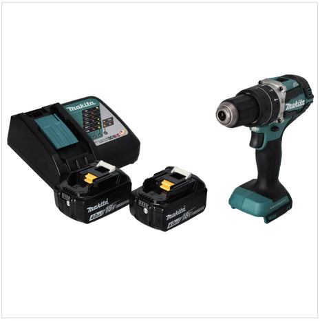 Makita DHP 484 RM trapano a percussione a batteria 18 V 54 Nm brushless + 2x batteria ricaricabile 4,0 Ah + caricabatterie