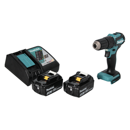 Makita DHP 483 RF 18 V 40 Nm Brushless Cordless Drill + 2x 3.0 Ah Batterie + Caricabatterie