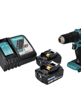 Makita DHP 483 RT Perceuse-visseuse à percussion sans fil 18 V 40 Nm Brushless + 2x Batteries 5,0 Ah + Chargeur