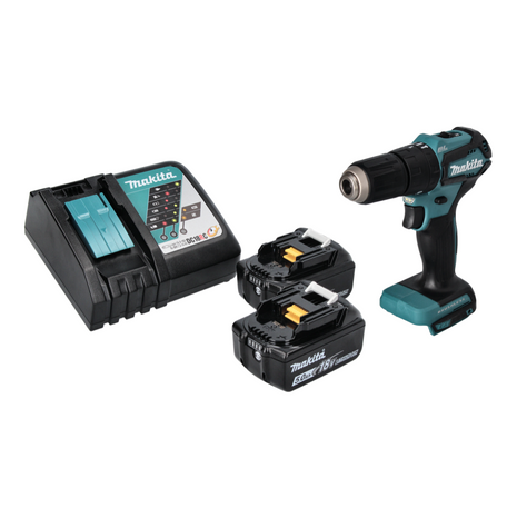 Makita DHP 483 RT 18 V 40 Nm Brushless Cordless Drill + 2x 5.0 Ah Batterie + Caricabatterie