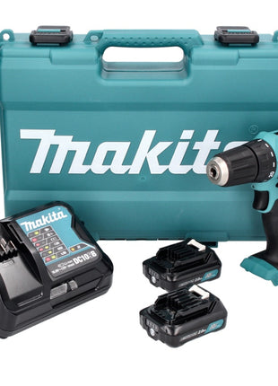 Makita DF 333 DSAE Perceuse-visseuse sans fil 12 V maxi 30 Nm + 2x Batteries 2.0 Ah + Chargeur + Coffret de transport