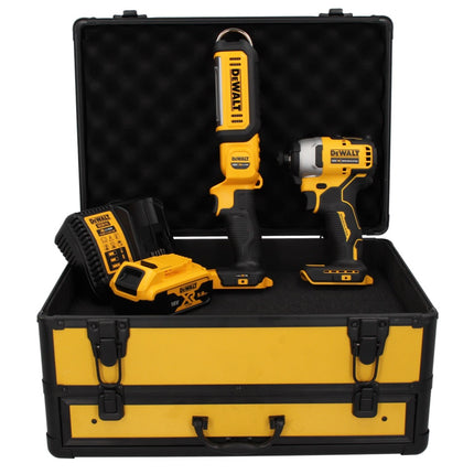 Avvitatore a percussione a batteria DeWalt DCF809P1TX 18V Brushless + lampada a batteria DCL050 18V + 1x batteria 5,0Ah + caricabatterie + custodia TX