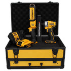 DeWalt DCF 809 P1 TX llave de impacto a batería 18 V sin escobillas + lámpara a batería DCL 050 18 V + 1x batería 5,0 Ah + cargador + metro plegable + estuche TX