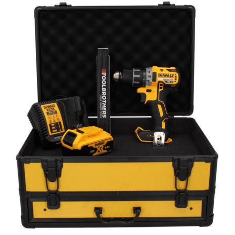 DeWalt DCD 791 P1 TX Akku Bohrschrauber 18 V 70 Nm Brushless + 1x Akku 5,0 Ah + Ladegerät + Gliedermaßstab + TX Koffer