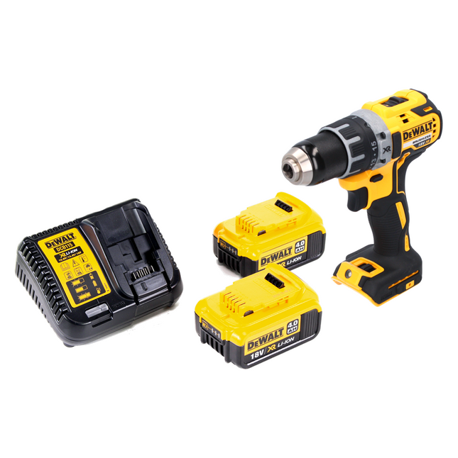 Trapano avvitatore a batteria DeWalt DCD 791 M2 18 V 70 Nm Brushless + 2 batterie 4,0 Ah + caricabatterie