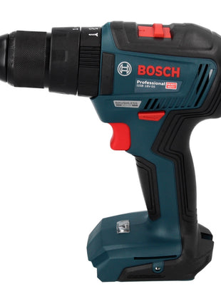 Bosch GSB 18V-55 Professional Akku Schlagbohrschrauber 18 V 55 Nm Brushless + 2x Akku 2,0 Ah + Ladegerät + L-Boxx + GLI 18 V-1900 Akku Baustellen Lampe + Toolbrothers Gliedermaßstab