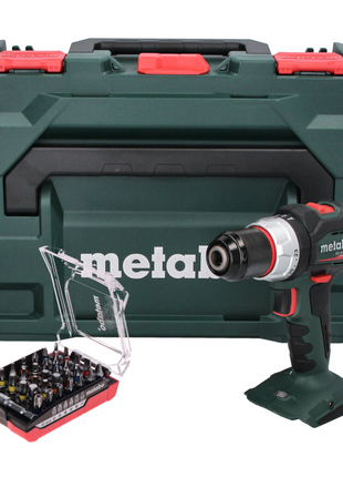 Taladro percutor a batería Metabo SB 18 LT BL 18 V 75 Nm sin escobillas + juego de puntas 32 piezas + metaBOX - sin batería, sin cargador