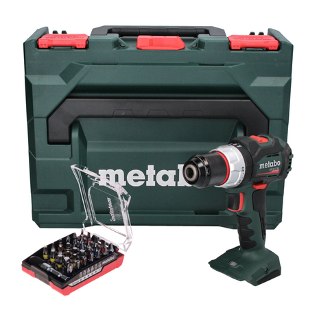 Taladro percutor a batería Metabo SB 18 LT BL 18 V 75 Nm sin escobillas + juego de puntas 32 piezas + metaBOX - sin batería, sin cargador