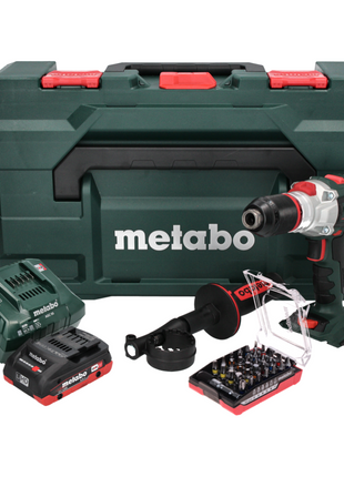 Metabo SB 18 LTX BL I Cordless Hammer Drill 130 Nm 18 V Brushless + 1x Battery 4.0 Ah + Charger + MetaBOX Case + Bit Set 32 pcs.