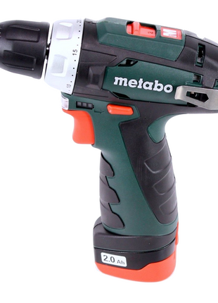 Taladro atornillador a batería Metabo Power Maxx BS 10.8 10,8 V + 2 baterías 2,0 Ah + cargador + juego de puntas 32 piezas + maletín