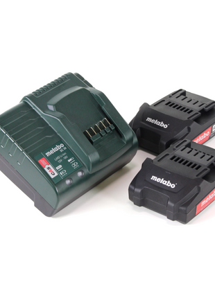 Taladro atornillador a batería Metabo BS 18 Quick 18 V 48 Nm + 2 baterías 2,0 Ah + cargador + juego de puntas 32 piezas + maletín