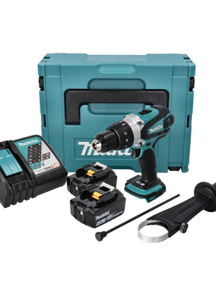 Makita DHP 458 RGJ Akku Schlagbohrschrauber 18 V 91 Nm + 2x Akku 6,0 Ah + Ladegerät + Makpac