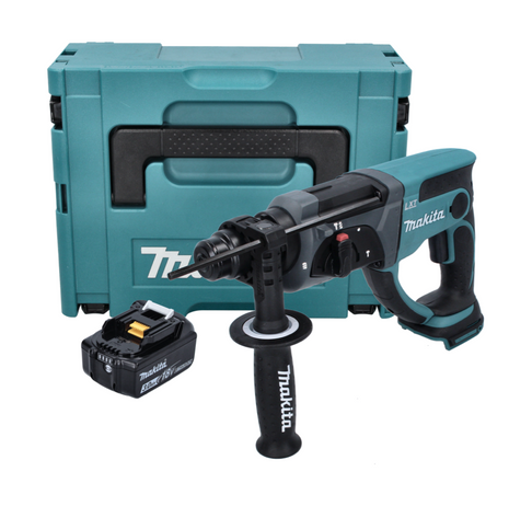 Makita DHR 202 F1J Akku Kombihammer 18 V 2,0 J SDS Plus + 1x Akku 3,0 Ah + Makpac - ohne Ladegerät