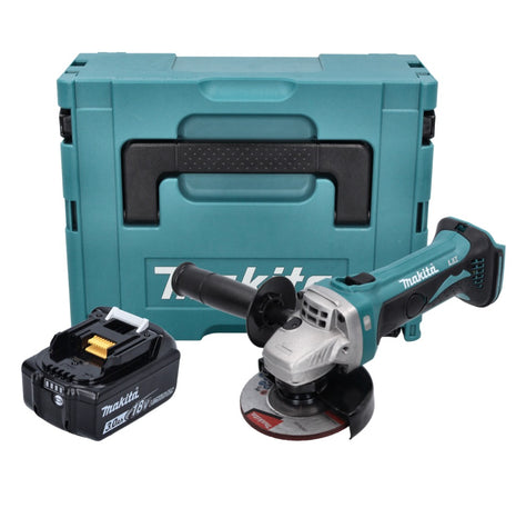 Makita DGA 452 F1J Cordless angle grinder 18 V 115 mm + 1x rechargeable battery 3.0 Ah + Makpac - without charger