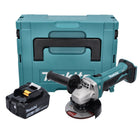 Makita DGA 452 G1J Smerigliatrice angolare a batteria 18 V 115 mm + 1x batteria ricaricabile 6,0 Ah + Makpac - senza caricabatterie
