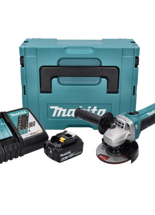 Makita DGA 452 RG1J Akku Winkelschleifer 18 V 115 mm + 1x Akku 6,0 Ah + Ladegerät + Makpac