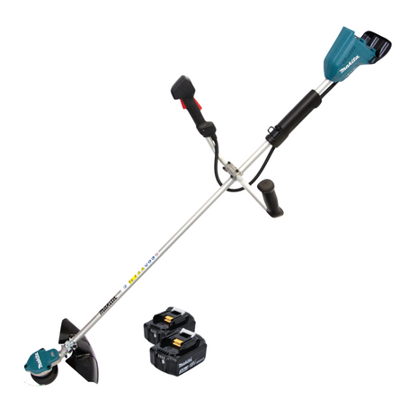 Makita DUR 368 AF Akku Freischneider 36 V ( 2 x 18 V ) Zweihandgriff Brushless + 2x Akku 3,0 Ah - ohne Ladegerät