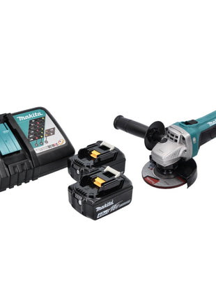 Makita DGA 452 RM Akku Winkelschleifer 18 V 115 mm + 2x Akku 4,0 Ah + Ladegerät