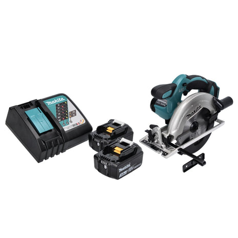 Makita DSS 611 RF Scie circulaire sans fil 18 V 165 mm + 2x Batteries 3,0 Ah + Chargeur