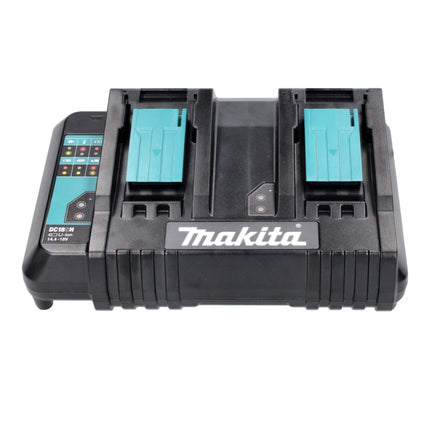 Caricabatterie doppio Makita DC 18 SH 14,4 V - 18 V LXT 2,6 A corrente di carica ( 199687-4 )