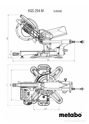 Sierra tronzadora Metabo KGS 254 M 1800 W 254 mm (602540000)