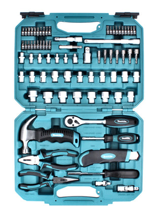 Makita Handwerkzeug Set 76 tlg. Chrom Vanadium Stahl ( E-10899 ) Bit / Zange / Hammer / Ratsche / Schraubendreher - Toolbrothers