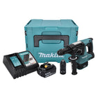 Makita DHR 243 RM1J Trapano a percussione a batteria 18 V 2,0 J SDS plus Brushless + 1x batteria 4,0 Ah + caricabatteria + Makpac