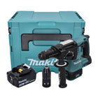 Makita DHR 243 T1J Martello perforatore a batteria 18 V 2,0 J SDS plus Brushless + 1x batteria 5,0 Ah + Makpac - senza caricabatteria