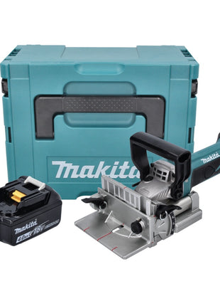 Makita DPJ 180 M1J Akku Nutfräse 18 V 100 mm + 1x Akku 4,0 Ah + Makpac - ohne Ladegerät - Toolbrothers