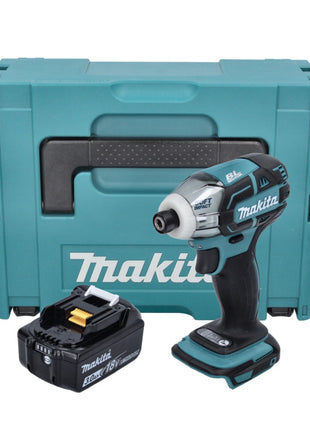 Makita DTS 141 F1J destornillador de impulso inalámbrico 18 V 40 Nm 1/4" sin escobillas + 1x batería 3,0 Ah + Makpac - sin cargador