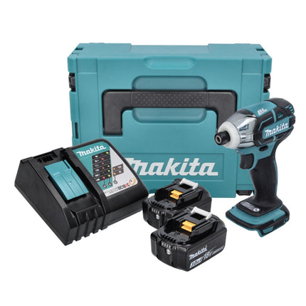 Avvitatore a impulsi a batteria Makita DTS 141 RFJ 18 V 40 Nm 1/4" brushless + 2x batteria ricaricabile 3,0 Ah + caricabatterie + Makpac