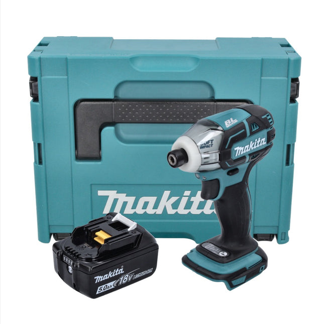 Makita DTS 141 T1J Akku Impulsschrauber 18 V 40 Nm 1/4" Brushless + 1x Akku 5,0 Ah + Makpac - ohne Ladegerät